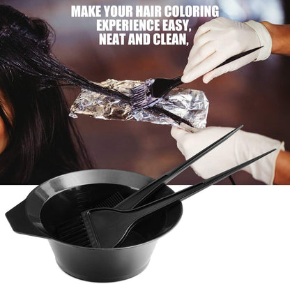 Gezimetie, Hair Coloring Tools Set of 3 Double Sided Brush Comb Bowl for Salon DIY