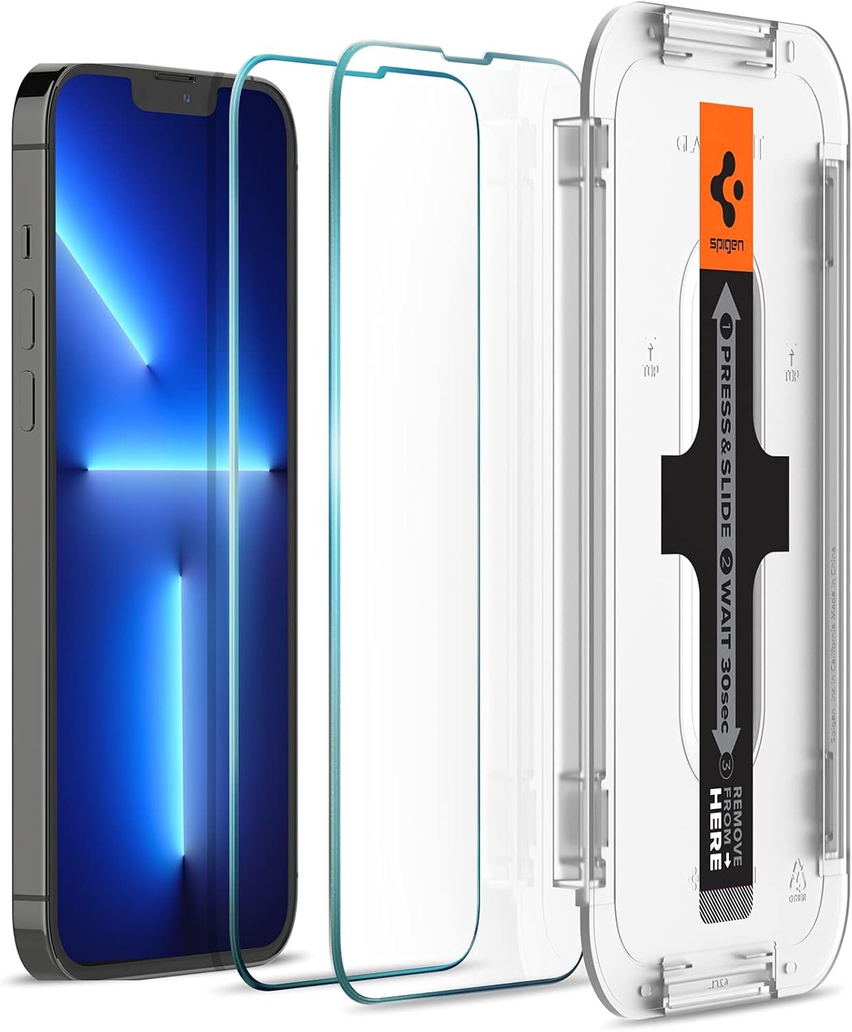 Spigen Tempered Glass Screen Protector Compatible with iPhone 14 Plus/iPhone 13 Pro Max - Sensor Protection