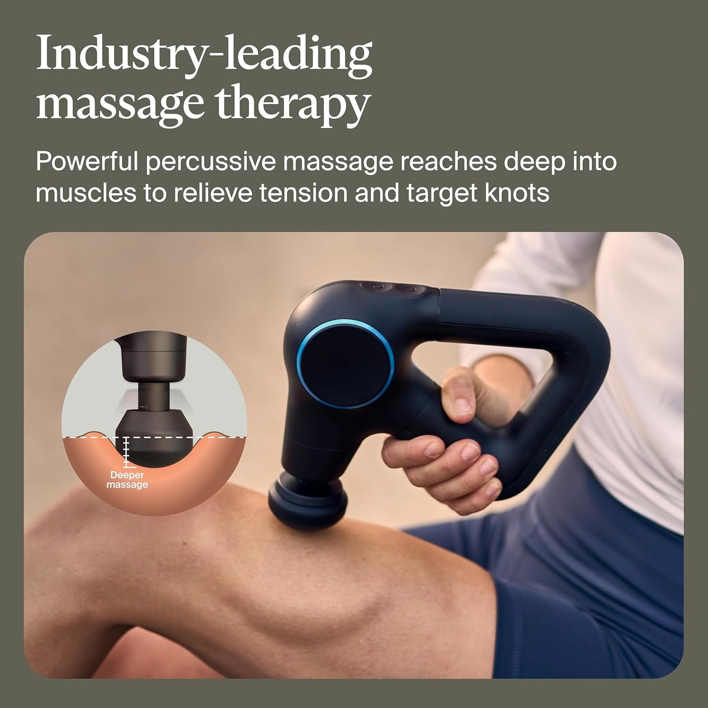 Therabody Theragun Prime Plus - Heated, Powerful Massage Gun for Enhanced Warm-Up & Workout Recovery - Quiet Deep Tissue Massager for Body and Back Pain Relief - Leg & Back Massager with Heat