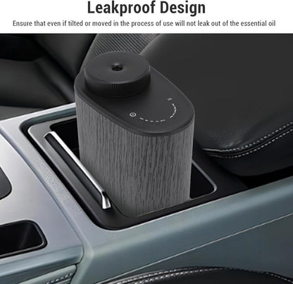 Waterless Essential Oil Diffuser, 60ML Mini Scent Air Machine Aromatherapy Diffuser with Smart App Control & Timer, Waterless Diffuser for Essential Oil, for Car Room Studio (Black)