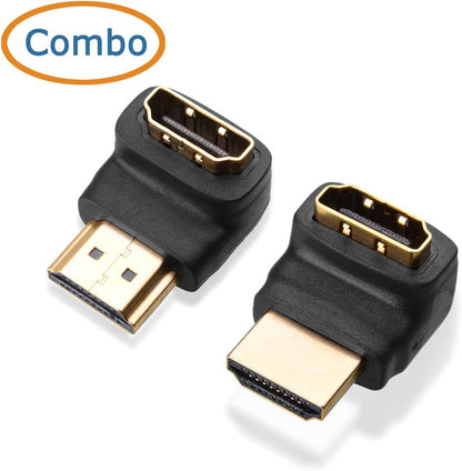 Cable Matters Combo Pack 270 Degree and 90 Degree HDMI Adapter (Right Angle HDMI) with 4K and HDR Support