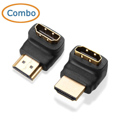 Cable Matters HDMI Adapter Right Angle HDMI Combo Pack 270 Degree and 90 Degree with 4K and HDR Support (2 Pack)