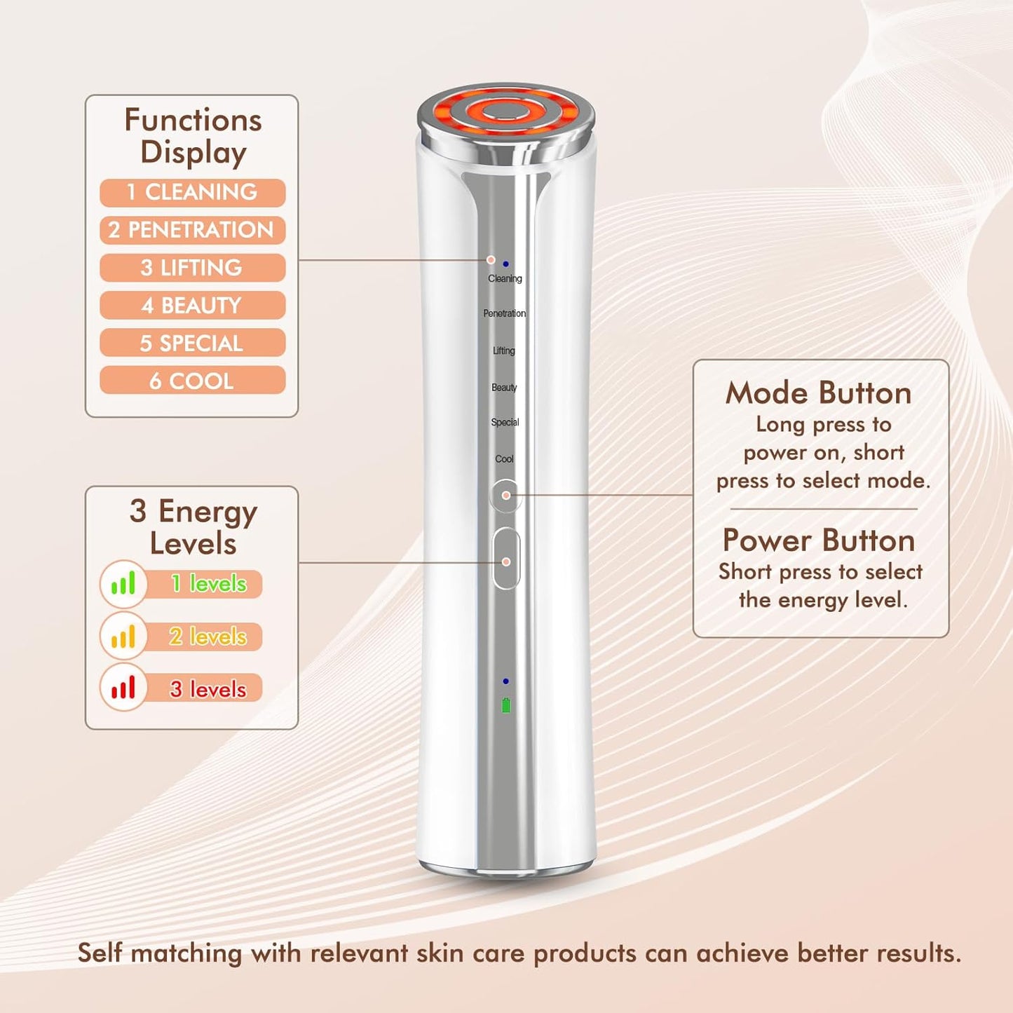 XCOZU Microcurrent Facial Device, Facial Massager, Skin Tightening Machine for Skin Care