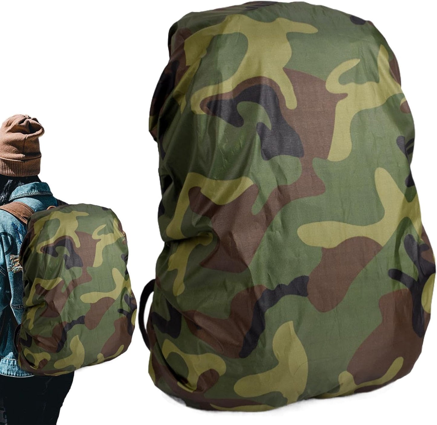Waterproof Backpack Cover, Travel Daypack Rain Protector, Compact and Portable Shield for Hiking, Camping, and Cycling Gear, Durable Outdoor Backpack Protection