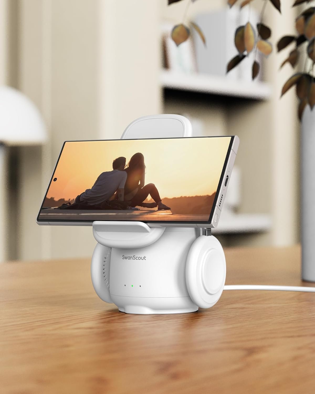 SwanScout Wireless Charger for Samsung, 3 in 1 Charging Station for Samsung S25 Ultra/S24/S23/Z Flip 6/Z Fold 6, Watch Charger for Galaxy Watch 7/Ultra/6/5, Galaxy Buds 3/Pro, 707S (No Adapter)