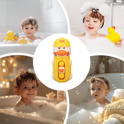 Bath Toys Kids, Duck Shaped Water Play, Rotatable Waterwheel Game, Sensory Shower Fun, 6.46x3.54 Inches, Interactive Activity for Ages 2-4, Boys, Girls, Birthday