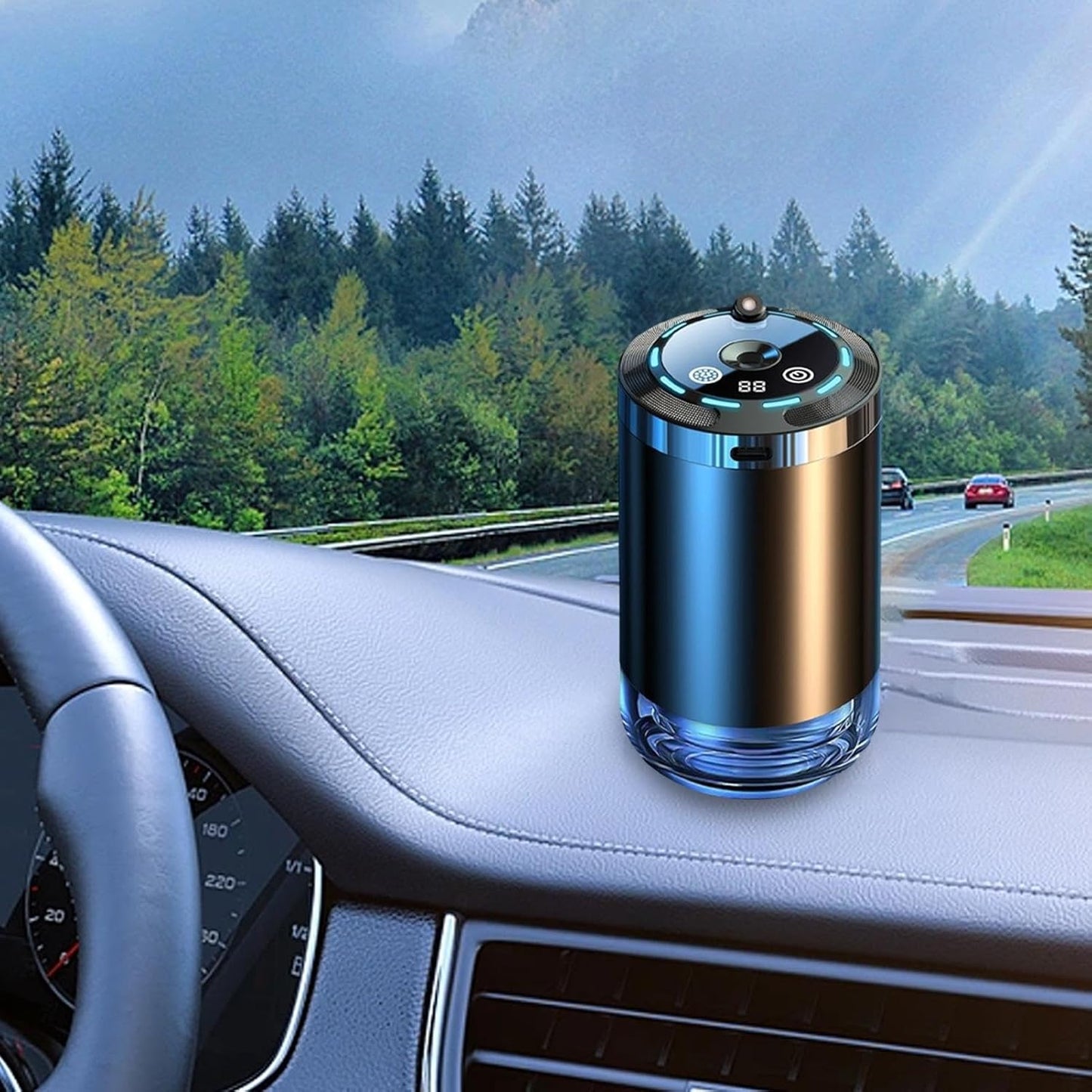 Car Humidifiers, Car and Home Air Umidificatore, Portable Scent Diffuser, Multi Mode Car Humidifier, Car Air Purifier and Humidifier, Car Diffuser with Multiple Settings for Car, Home, Small Room