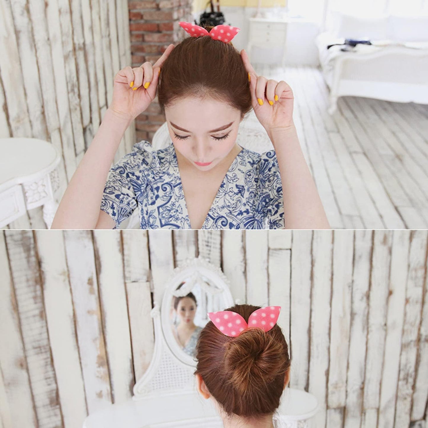 Hair Styling Bow, 4 Pcs Bun Deft Bun Hair Bun Donut Hair Bun Ponytail Flexible Reusable