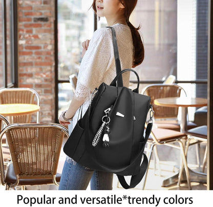 Dafape Women Backpack Purse, Fashion Daypack Shoulder Bag Crossbody Bag for Travel Work Business Outdoor Camping Cycling Ladies Men Lightweight (Black)