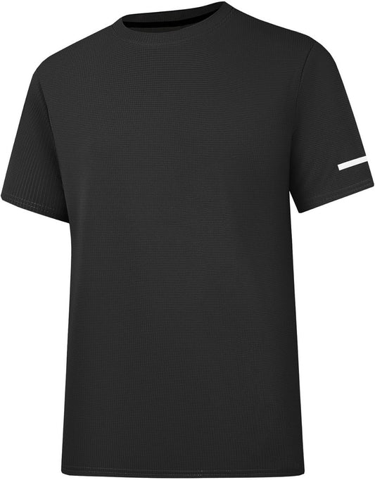 HIBETY Men's 1 or 5 Pack UPF 50+ Sun Protection Rash Guard, Lightweight Quick Dry Fishing Athletic T-Shirts