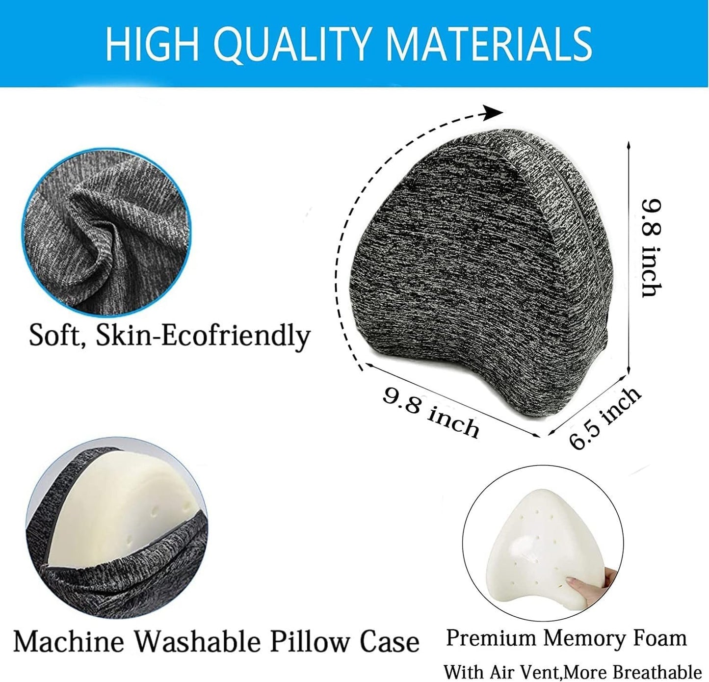 ZJZ Knee Pillow for Side Pillow, Memory Foam Knee Pillow, Suitable for Relieving Leg, Back, Knee Pain, improving Sleep Quality, Butterfly Side Pillow Leg Pillow
