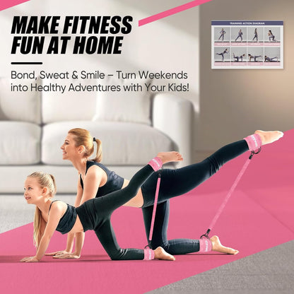 Resistance Bands with Ankle Straps, Ankle Weights Bands for Working Out, Exercise Bands for Women Leg and Glute, Booty Workout Equipment for Kickbacks, Butt and Hip Training