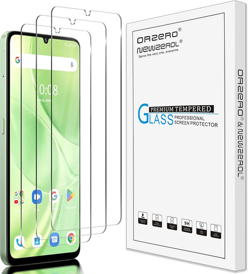 (3 Pack) Orzero Compatible for UMIDIGI G9 5G / G9A / G9C / G9T Tempered Glass Screen Protector, 2.5D Arc Edges 9 Hardness High Definition Bubble-Free