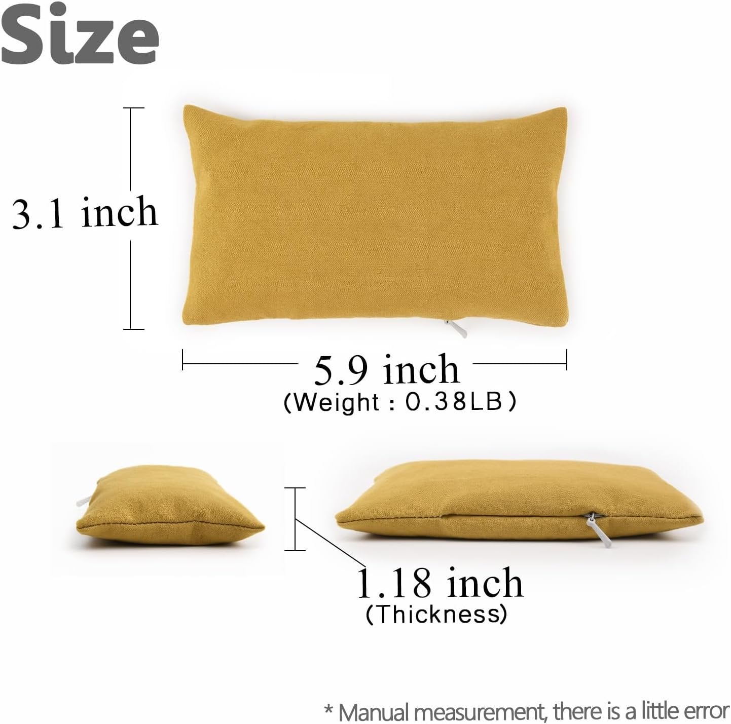 CandoCraft Ergonomic Mouse Wrist Rest Bean Bag, Carpal Tunnel Mouse Support Pad Filled Ergo Beads for Computer, Laptop, PC Gaming (Yellow)