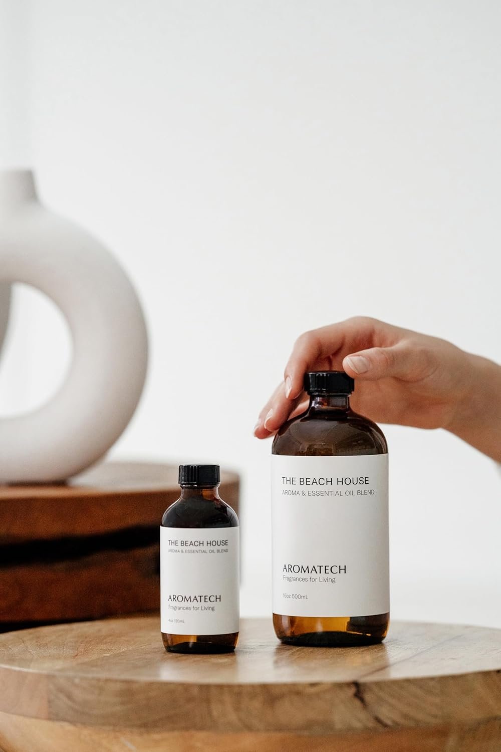 AromaTech The Beach House Premium Aroma Oil – Transportive Home Fragrance with Notes of Salted Bergamot, Sandalwood & Coconut Milk for Scent Diffusers, Cold-Air and UltraSonic Scent Machines – 120 mL