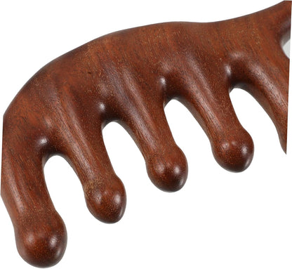 OATIPHO Massaggiatore Per La Testa Pettine Levigante i Attrezzo Largo Massaggiatori Gua Sha Accessori Per La Cura Dei Rottame Manuale Tasca Di Legno Coffee