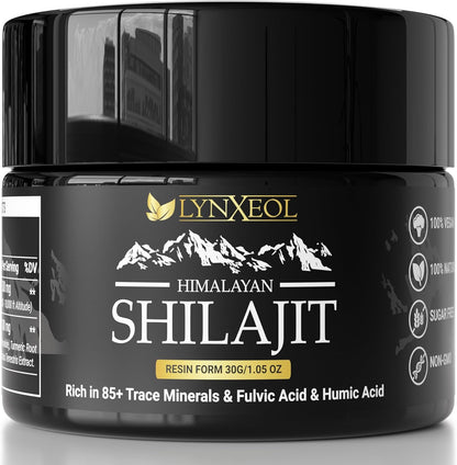 Himalayan Shilajit Resin 30g - Pure Organic Shilajit for Men & Women, Lab Tested, Rich in 85+ Trace Minerals - Fulvic & Humic Acid, Natural Energy & Muscle Support, Vitality & Wellness Supplement