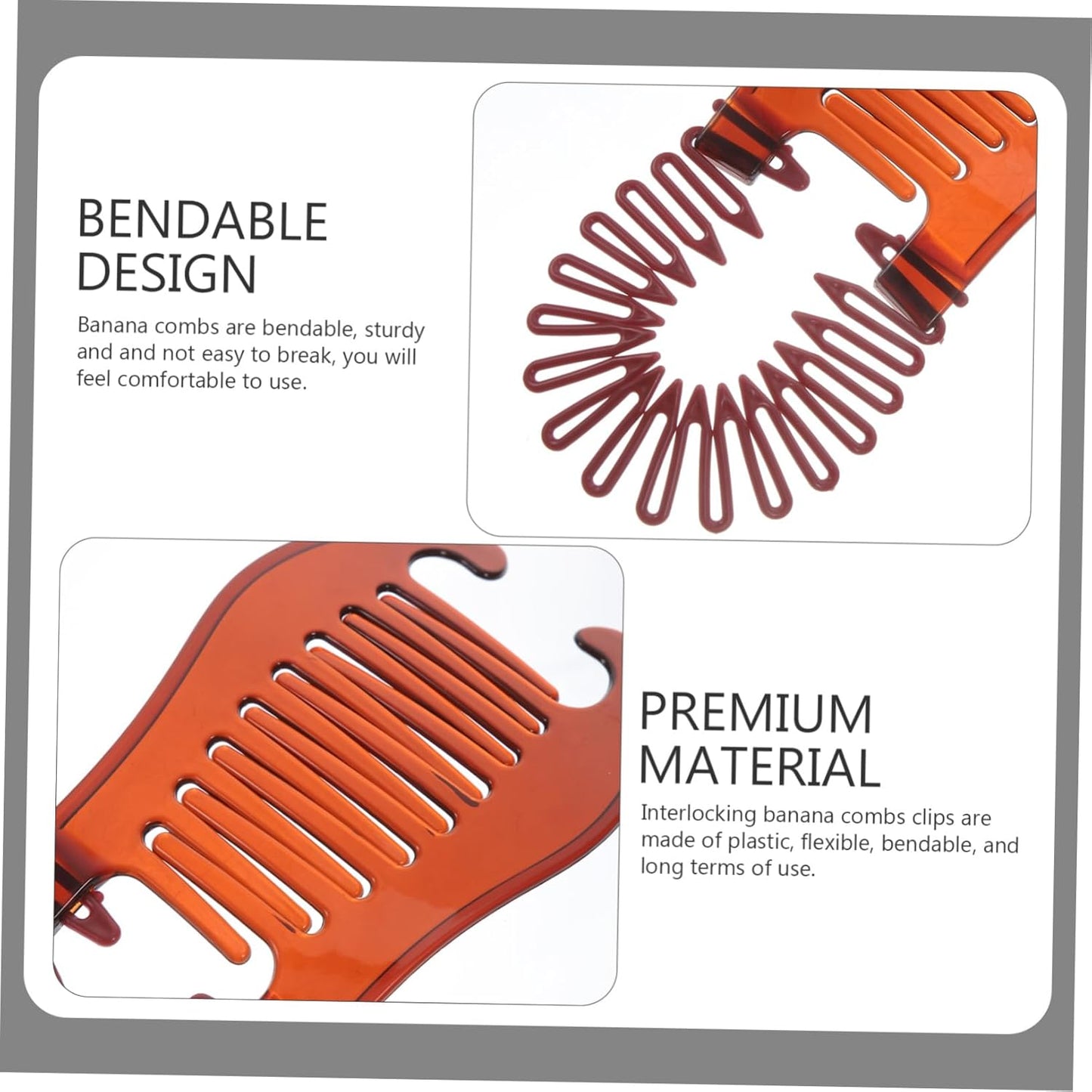 Healeved Kit Di Strumenti Per Intrecciare i 4 Pezzi Pettini a Banana Fermagli Per Fermagli a Banana Per Donne