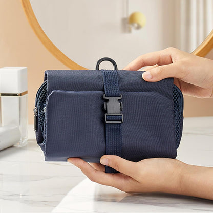 Toiletry Bag for Men, Hygiene Bag for Men - Cosmetic Bag - Portable Toiletry Organizer Case, Waterproof Travel Toilet Bag with Hook for Men and Women, navy, Consulte la descripciÃ³n, See description