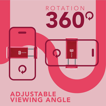 cellularline | Car Holder - Universal | Smartphone Car Mount for Air Vent Fins - Universal for All Mobile Phones - 360° Rotation