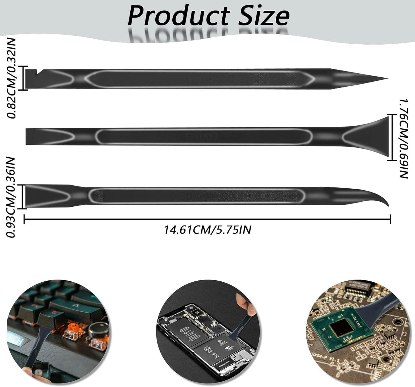 12 PCS Carbon Fiber Plastic Scrapers Tool, Non-Scratch Scraper Tool for Tight Spaces, Multi-Purpose Label Scraper Pen-Shaped, for Car Cleaning Supplies, Kitchen, Crevices, Stains (Black)