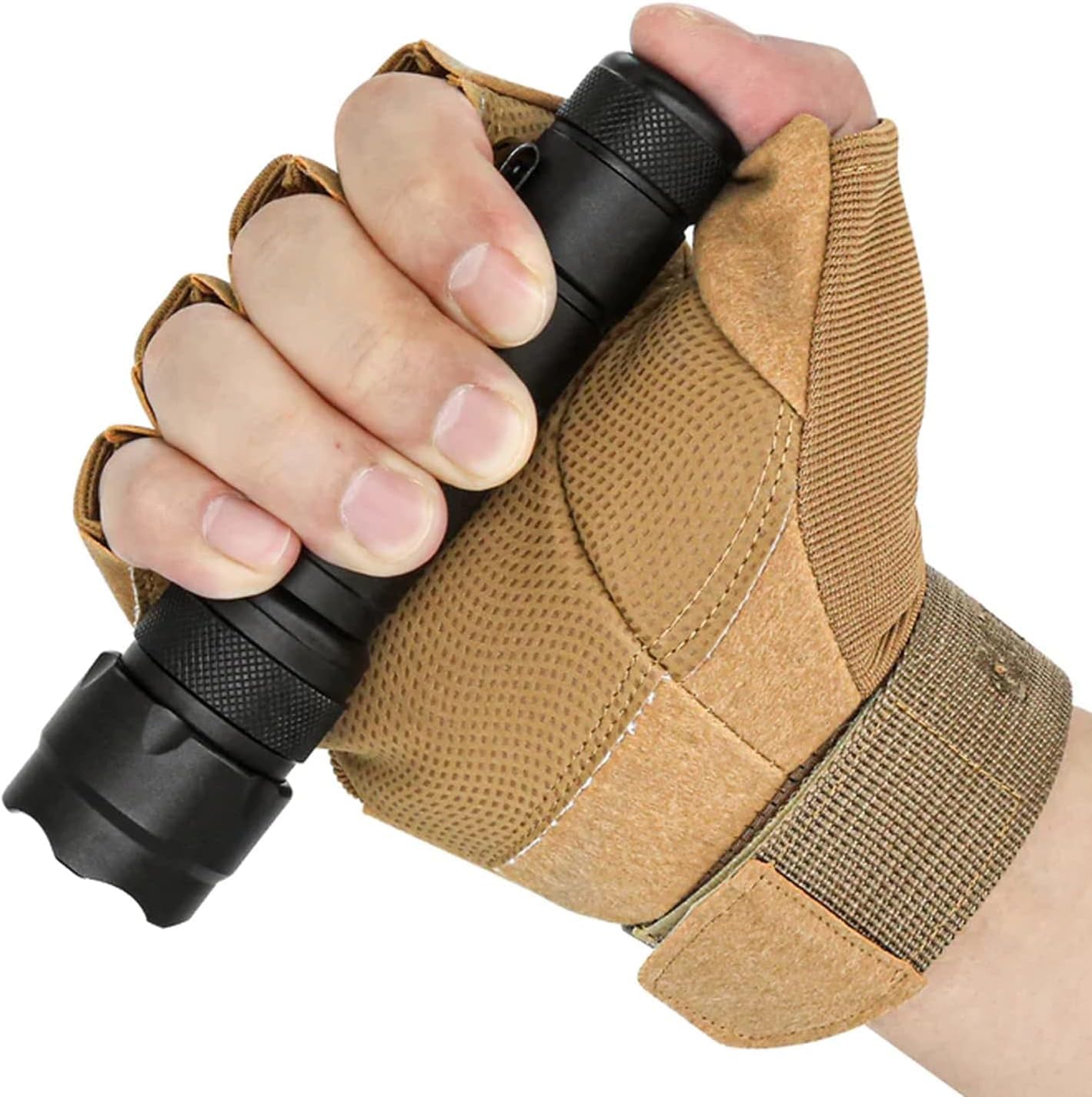 ULTRAFIRE Tactical LED Torch with Flashlight Holster, 1000 Lumens Single Mode Small Torch with Duty Belt Clip Torch Pouch, Bright Mini Torch WF-502B