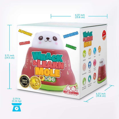 BEST LEARNING Whack and Learn Mole - Educational Interactive Light-Up Toy for Infants Babies Toddlers for 6 Months and up - Ideal Baby Toy Birthday Gift