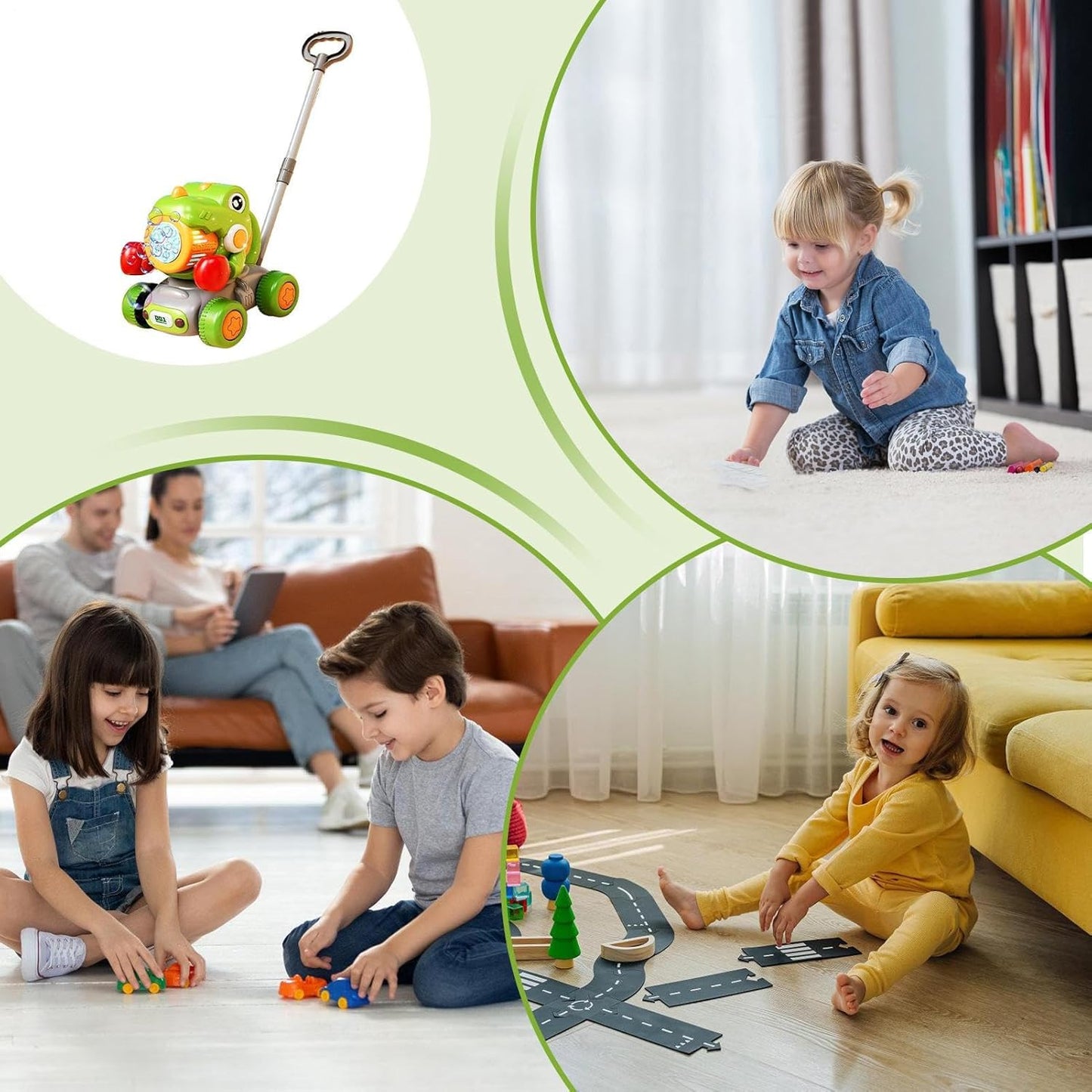 Dinosaur Bubble Lawn Mower, Leakproof Waterproof Bubble Machine, Portable Toy Boys Aged 3+, Convenient for Garden Play, Backyard Fun, and Beach Adventures