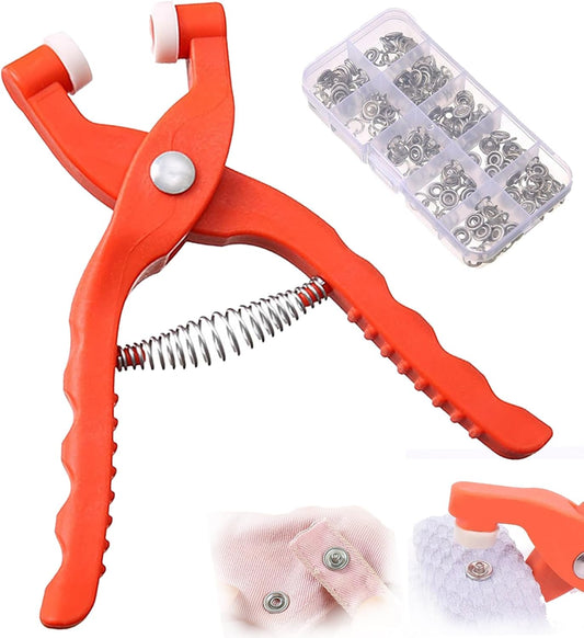 Generico Eye Snapper Crochet Tool, Safety Eye Tool, Auxiliary Tool for Attaching for Crocheting Eyes Crochet Tools,5-30mm Animal Eyes Making Supplies DIY Craft for Crochet & Stuffed (150 Buttons)