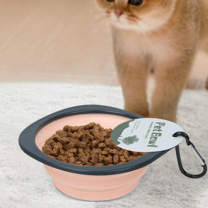 Portable Dog Bowl - collaapsible Silicone Dog Bowls | Food Water Feeding Dish for Dogs Cats | Pet Feeding Watering Dish | Pet Folding Bowl | Feeding Supplies for Outdoor Traveling Hiking Walking