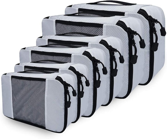 Suitcase Organizer Set of 6 for Suitcases, Travel Travel Organizer Bag Cubes, Perfect Travel Luggage Organizer Suitable for Travel/Business/Outdoor
