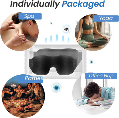 CROUVM Pack of 100 Disposable Sleep Eye Mask for Men Women, Blindfold Eye Mask Shade Cover for Sleeping, Night Sleep Mask, Block Out Light, Soft Comfort Eye Shade Cover for Travel Yoga Nap