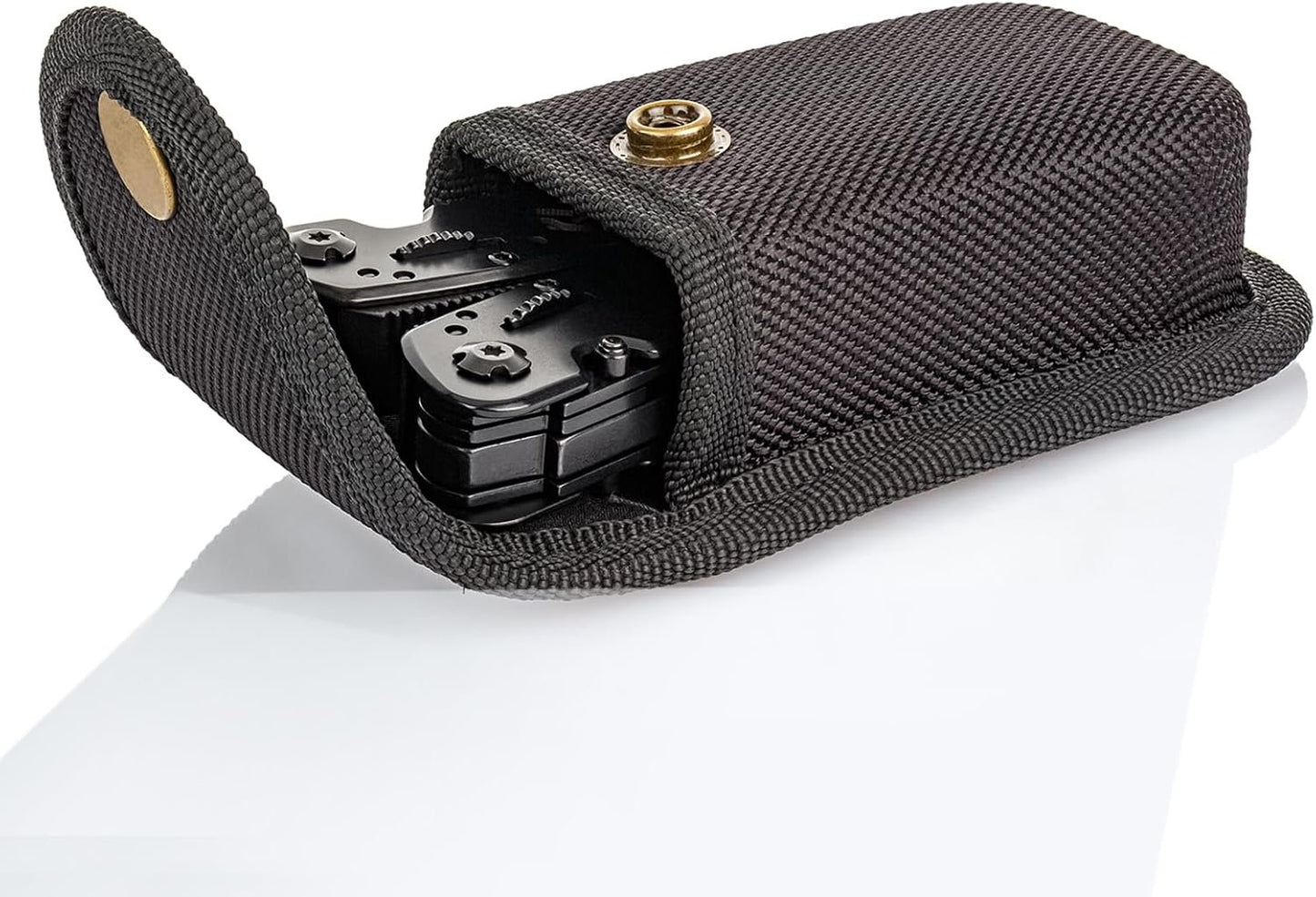 HARFINGTON Nylon Pocket Knife Sheath 6.5" x 2.8" Horizontal Vertical Carry Belt Loop Multi-Tool Pouch Folding Knife Belt Sheath with Snap Closure for Outdoor Daily Use, Black