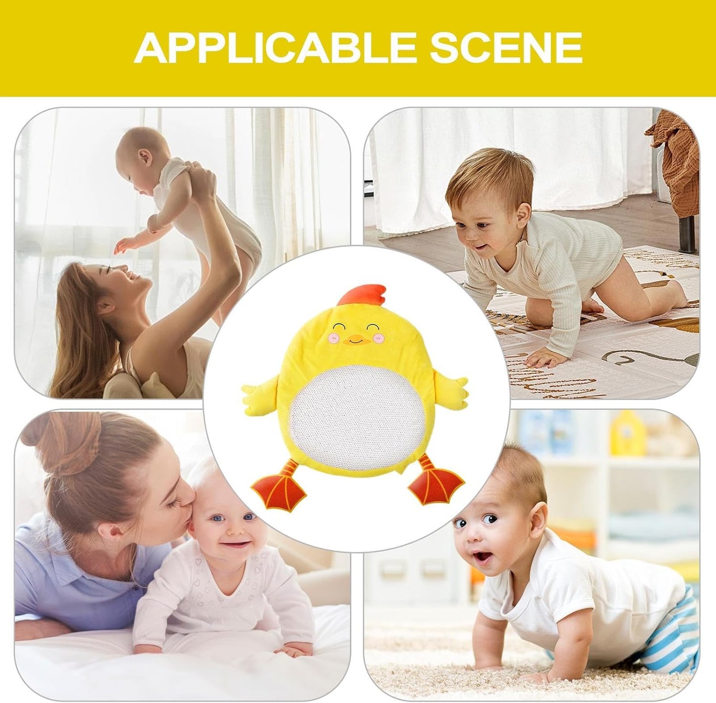 shjxi Baby Soothers for Sleep, Cartoon Baby Sleep Calming Plush, Play Mat Activity, Sleeping Pillows, Portable Snuggle Toy for Kids 6+ Months for Bedtime and Naptime