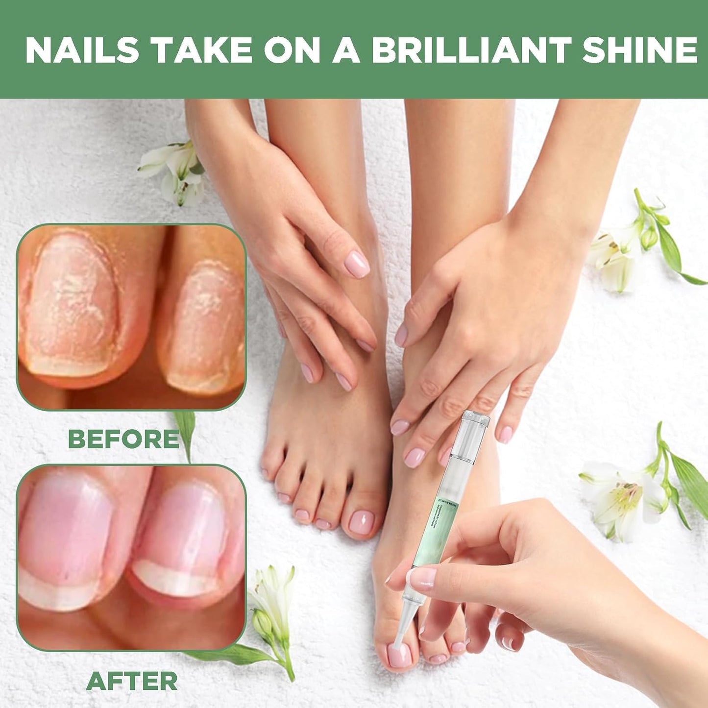 3 Pieces Nail Care Oil Pen, Nail Care Oil Pen Nourishing, Oil Pen for Nail Care, with Tea Tree Oil, Vitamin and Aloe Vera, Deeply Moisturizes and Nourishes