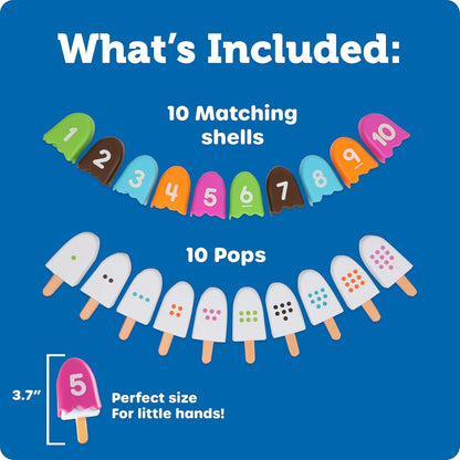 Learning Resources Smart Snacks Number Pops, Math Games for Kindergarten, Fine Motor Toy, Set of 10, Ages 18 mos+