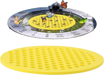 2 Pieces Bee Watering Station, 7.87 Inches Floating Bee Island, Round Floating Butterfly Water Container Feeding Tool for Outdoor B-ee Bath, Thirsty Pollinators