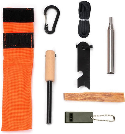 VANANA 8 in1 Camping Outdoor Survival Tool Self-Rescue First Aid Equipment Emergency Set