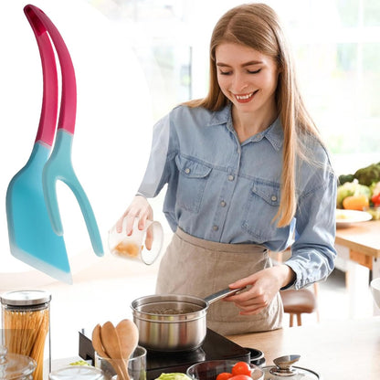 Sghtil Egg Fin Spatula, Spatula Fin, 2 in 1 Spatula and Tongs | Kitchen Gadgets, Kitchen Tool for Frying Steak Steak Bbq Fried