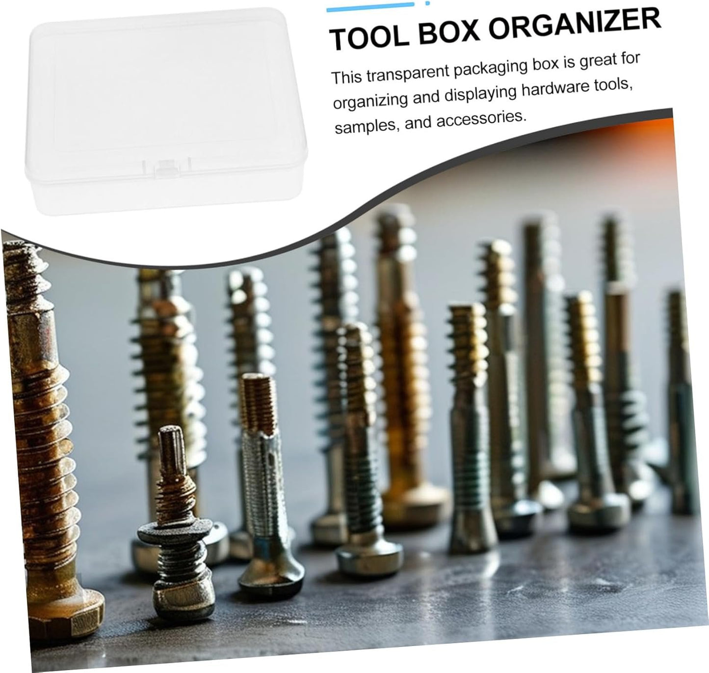 DOITOOL 6pcs Clear Plastic Organizer Storage Box for Small Parts Hardware Tools and Craft Projects Transparent Storage Containers with Lids for Efficient Workspace Organization