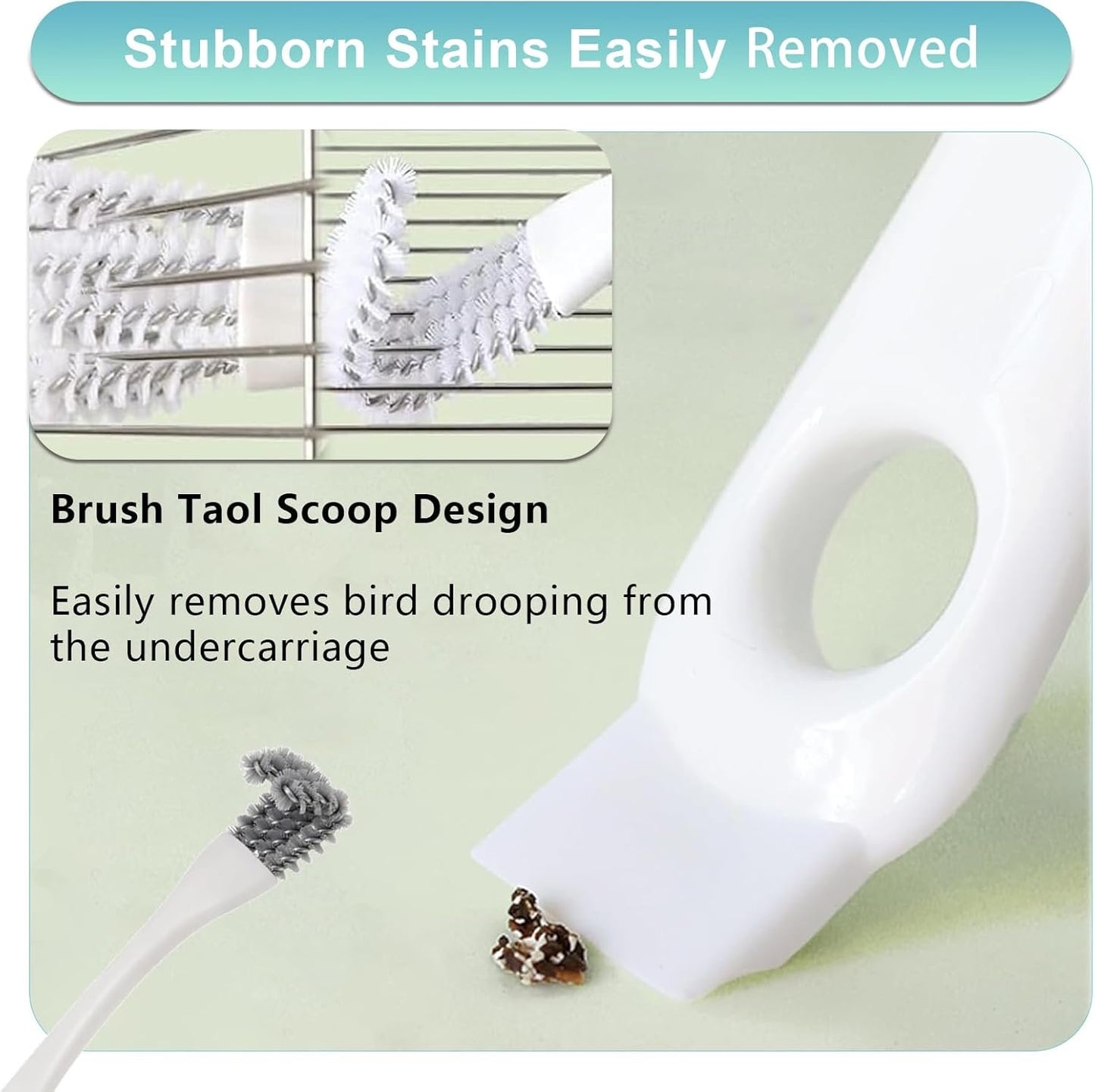 Chaofatchoy 4PCS Bird Cage Cleaner Brush Set - 2-in-1 Long Handle Poop Remover & Scoop for Parrot, Kennel, Aviary Cleaning - Essential Bird Cage Accessories Maintenance Kit