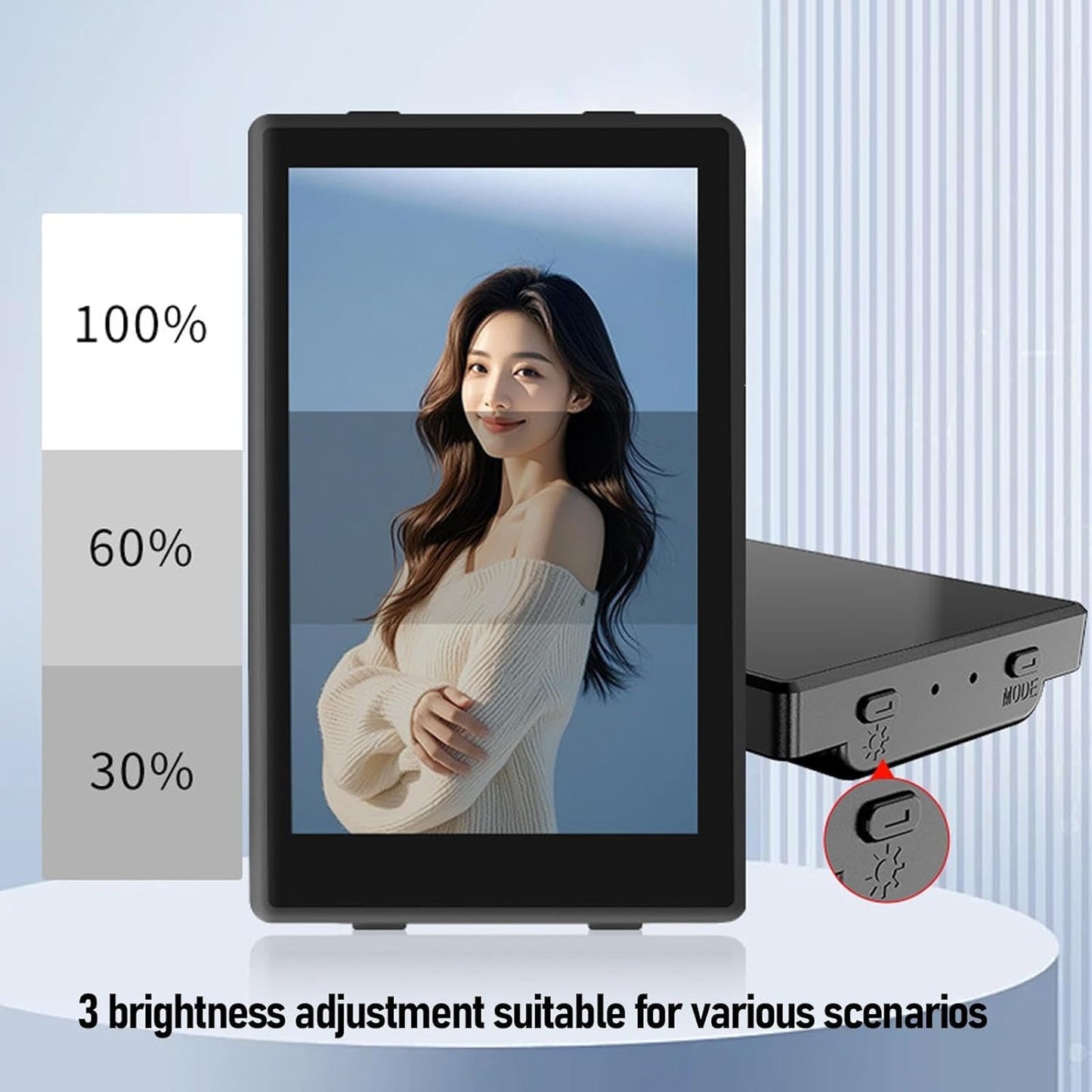 Telefono Vlog Selfie Monitor Schermata, 3.97in 2.4G 5G Wifi Wireless Visualizza Monitor con Morsetto Telefonico per Selfie Vlog Live Stream Tiktok Tiktok