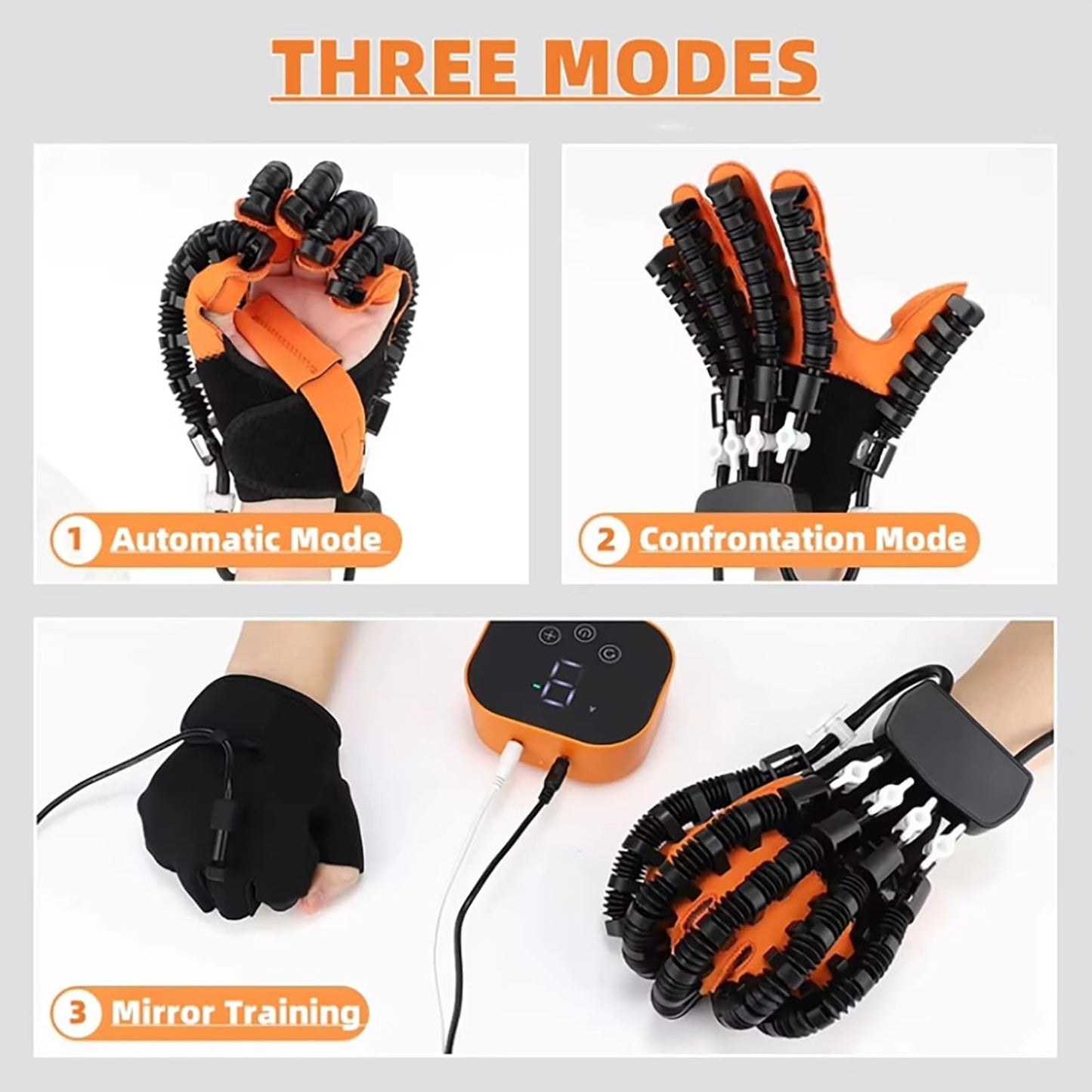 Guanti Robot Riabilitativi Trainer Della Mano Per Ictus Fisioterapica Attrezzi Riabilitazione Artrite Guanti Da Massaggio Per Pazienti Con Ictus Emiplegia(Left,Small)