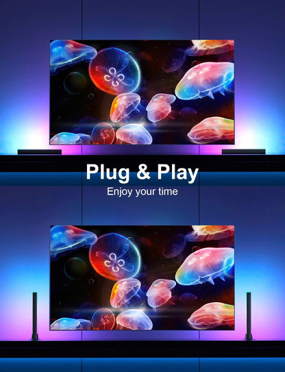 RGB Light Bar, LED Light Bar, APP Control USB Powered, Color Changing TV Backlight Music Sync Ambient Lighting for Room PC Monitor Gaming Party Desk