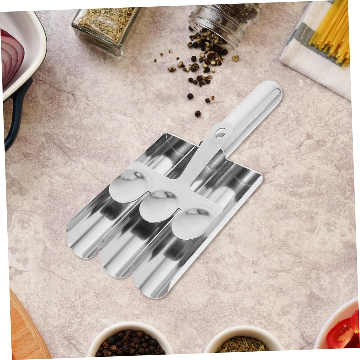 CRILSTYLEO Set of 3 Stainless Steel Meatballs Pressing Tool for Home Use Restaurant Hot Pot Shop Easy to Clean and Install