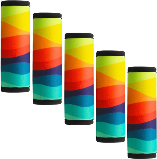 Gowraps Luggage Tags For Suitcases-Suitcase Tags Identifiers Bulk Luggage Handle Wrap Luggage Tag/Identifiers/Marker Travel Accessories For Flying Airplane(Rainbow)