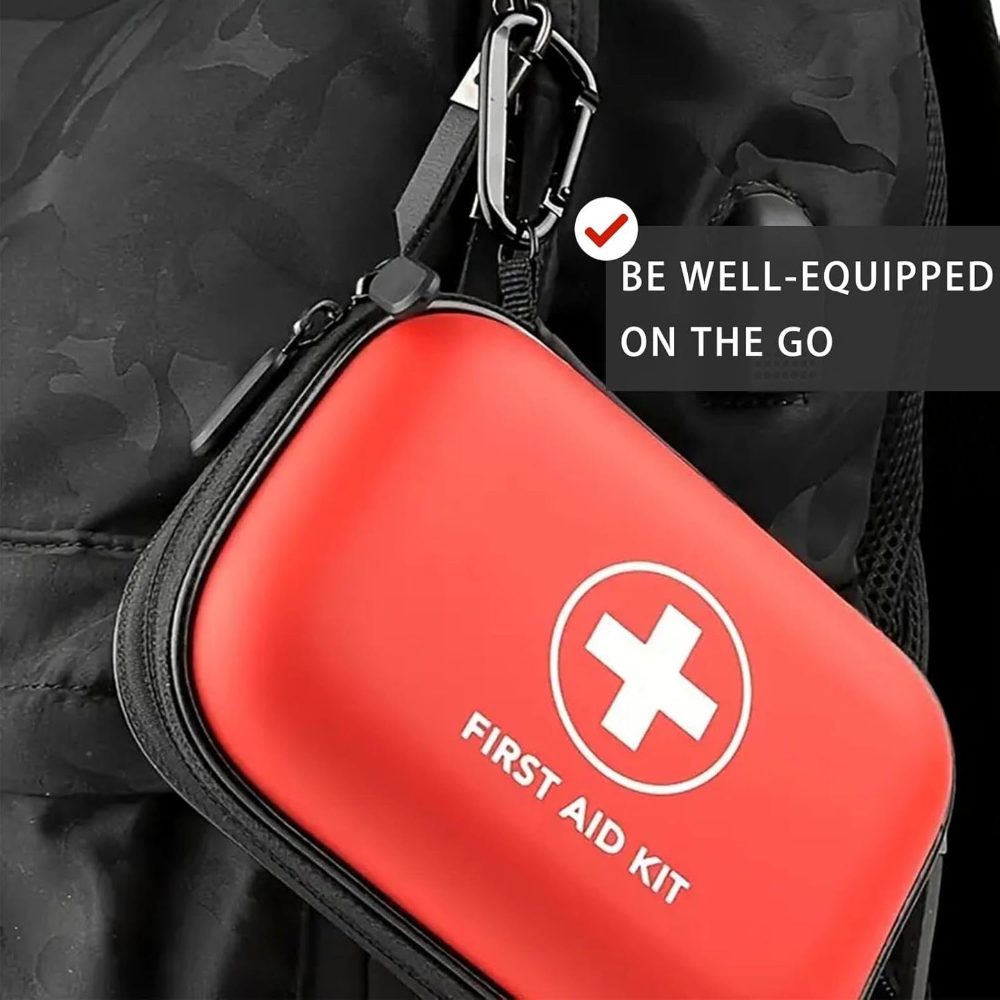 First Aid Kit, 109 Piece with Waterproof Case, for Car Accessories, Home Essentials, Travel, Camping, Hiking, Outdoor Gear