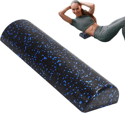 High-Density Foam Roller | Half-Round Workout Roller Foam | Firm Workout Roller Foam, Back Stretching Roller For Exercise, Massage, Muscle Recovery