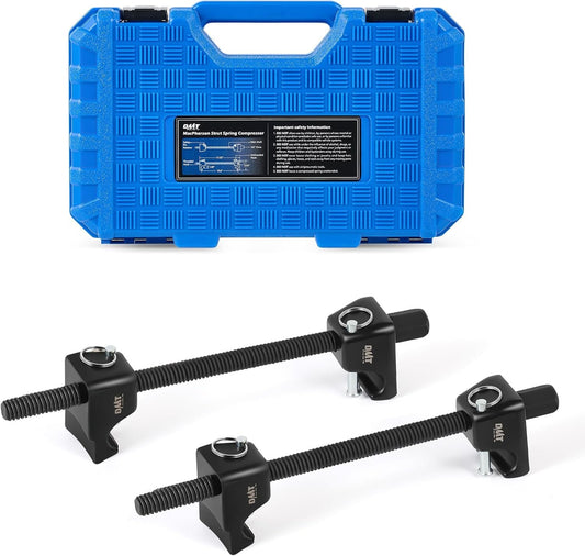 Orion Motor Tech 2pc Macpherson Strut Spring Compressor Tool Set with 26.7 cm Range, Heavy Duty Coil Spring Compressor Tools with 1/2" Square Drive, 13/16" Hex Strut Compressors for Car Truck, Black