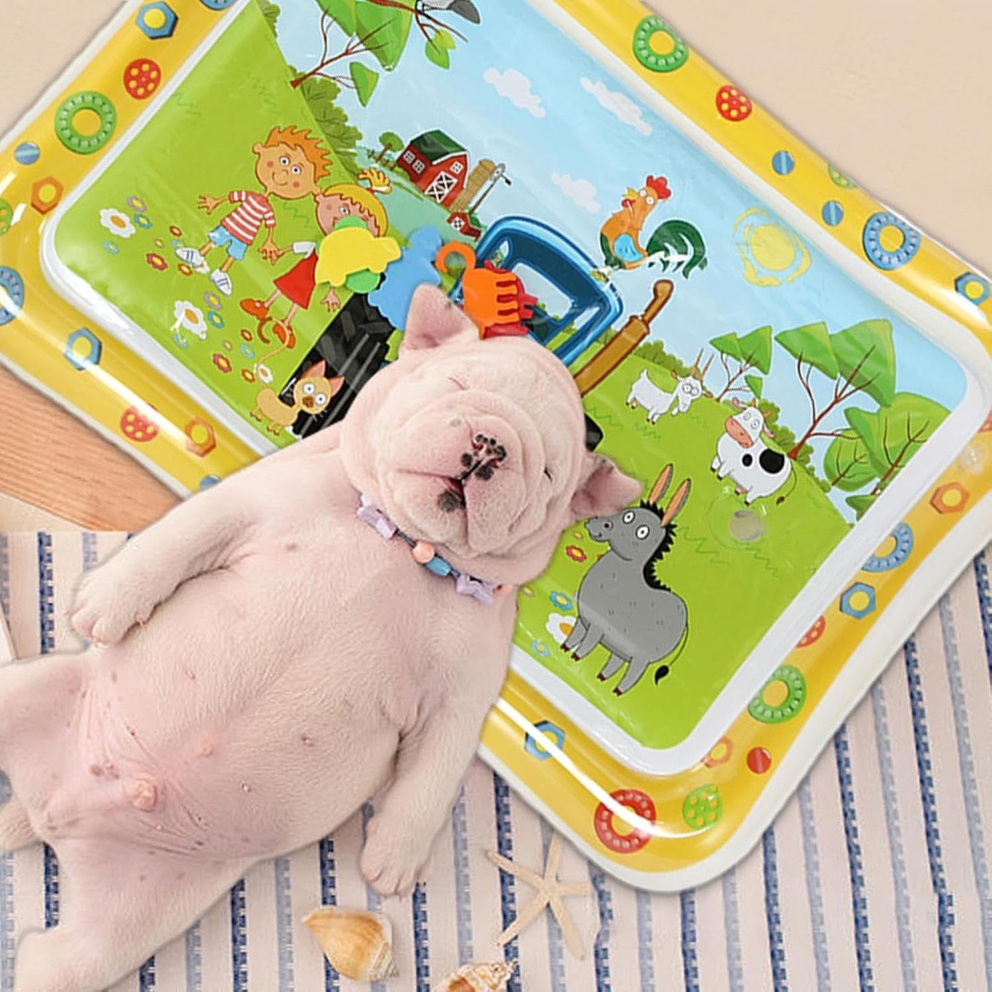 Tappetino Sensoriale Ad Acqua - Letto Ad Acqua Pieghevole Per Cani - Accessorio per Animali Domestici Gonfiabile Rinforzato per Casa Interni Esterno Soggiorno Camera da Letto Tutte le Età